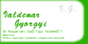 valdemar gyorgyi business card